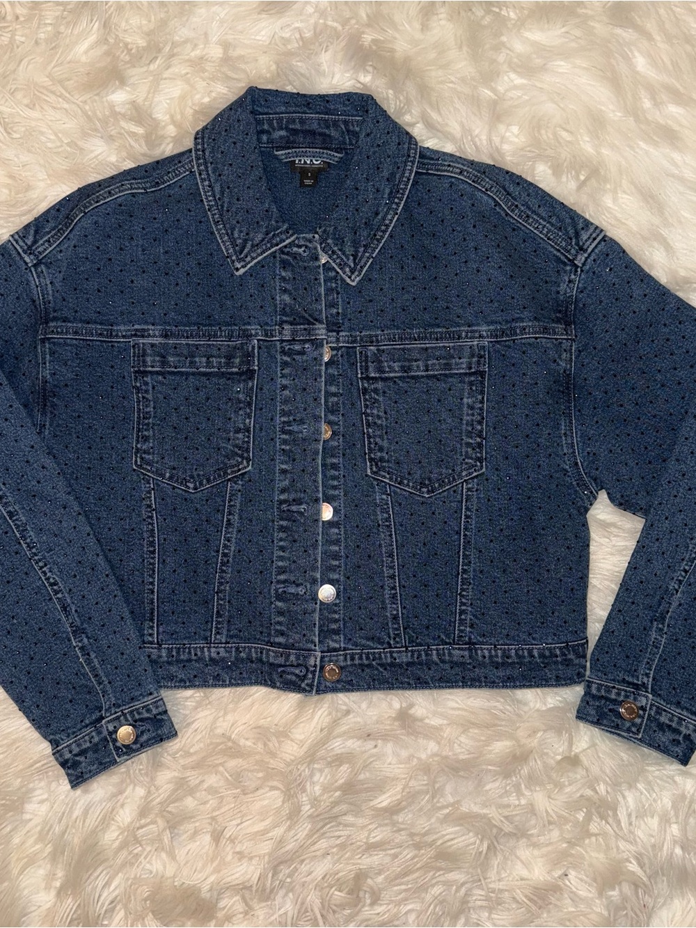 INC International Concepts Dark Blue Denim Jacket